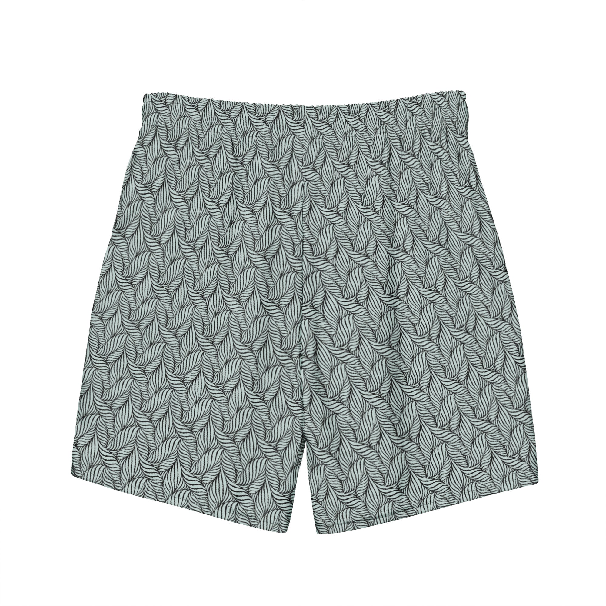 Men's Eco Grey Palm Swim Trunks - Firu Total Sales