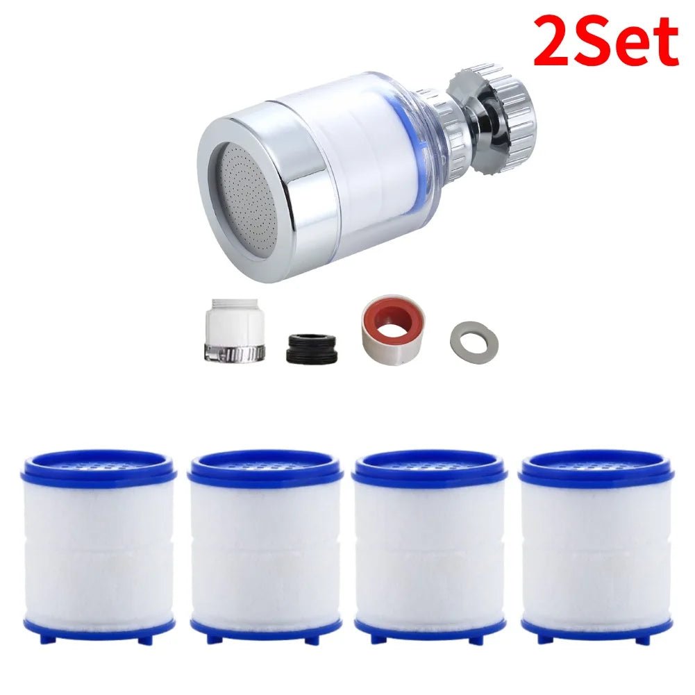 1 - 5Set Faucet Water Filter Element Remove Chlorine Heavy Metals Filtered Showers Head Bath Filtration Purifier Soften Hard Water - Firu Total Sales