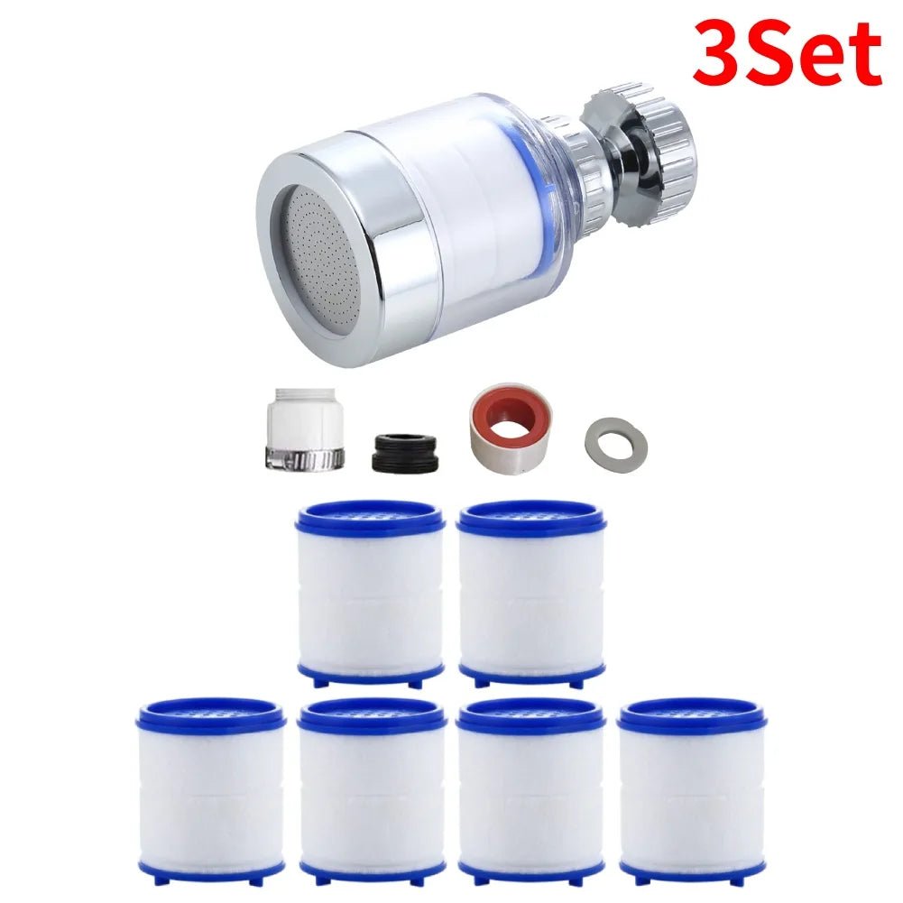 1 - 5Set Faucet Water Filter Element Remove Chlorine Heavy Metals Filtered Showers Head Bath Filtration Purifier Soften Hard Water - Firu Total Sales