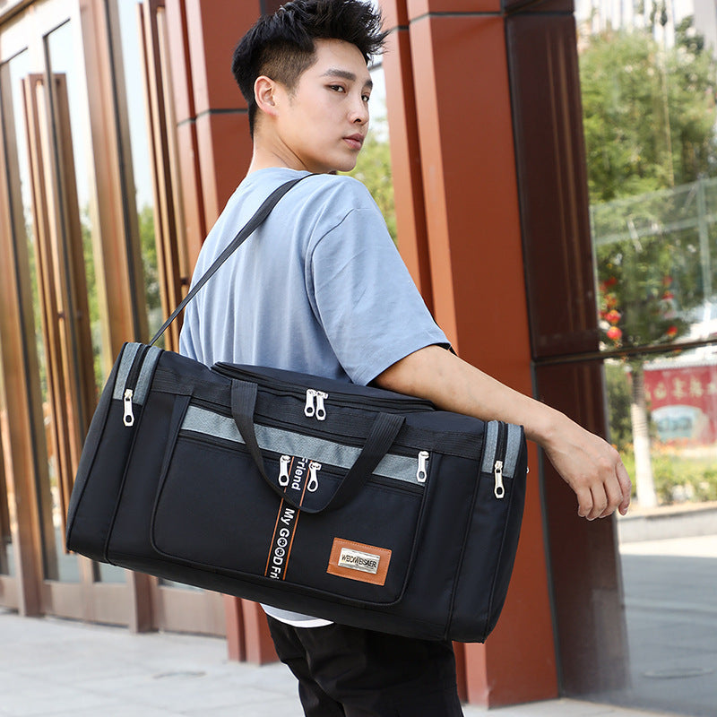 Travel Bag Large Capacity Handbag Portable Outdoor Carry Luggage Convenient Practical Male's Weekend Duffle Bags Random Letters