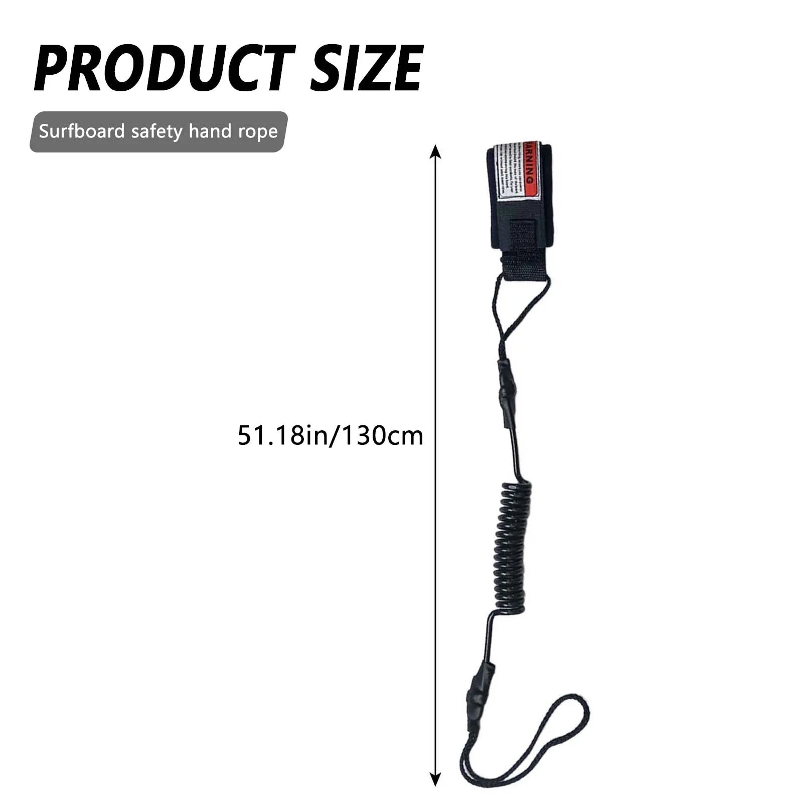 1Pcs New Hot Surf Leash Safety Hand Rope Hook and Single - Wrap Strap Coiled Bodyboarding Leash Suitable for Small to Medium Waves - Firu Total Sales