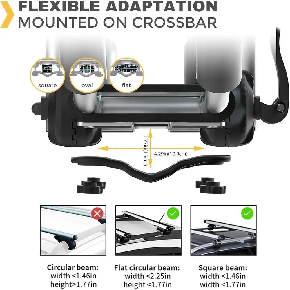 3 - in - 1 Multifunction Rooftop Mount for Canoe, SUP, and Surfboard on Vehicles - Firu Total Sales