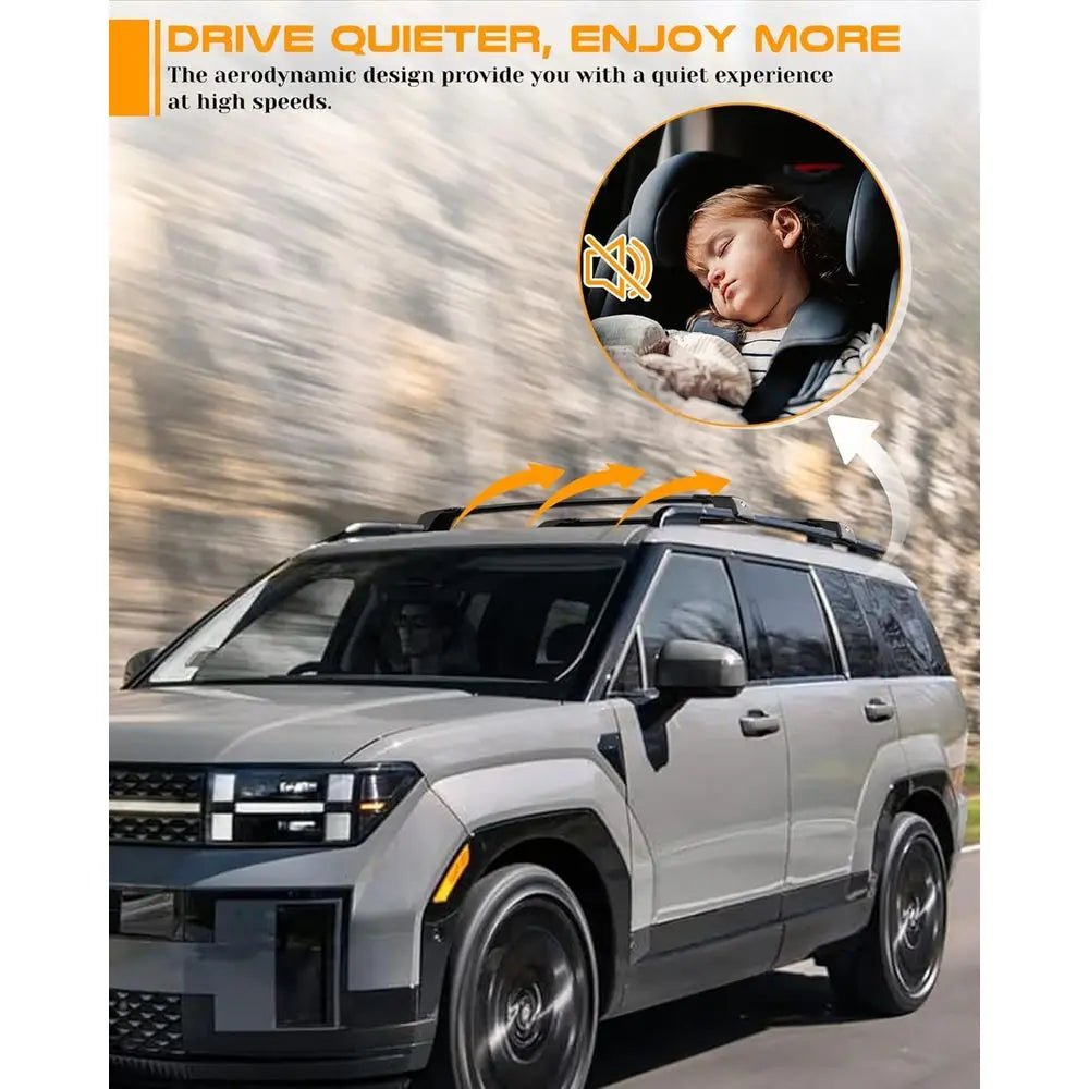 350 lbs Capacity Lockable Roof Rack Bars for 2024 - 2026 Models - Luggage Carrier, Bike, Ski, and Surfboard Compatible - Firu Total Sales