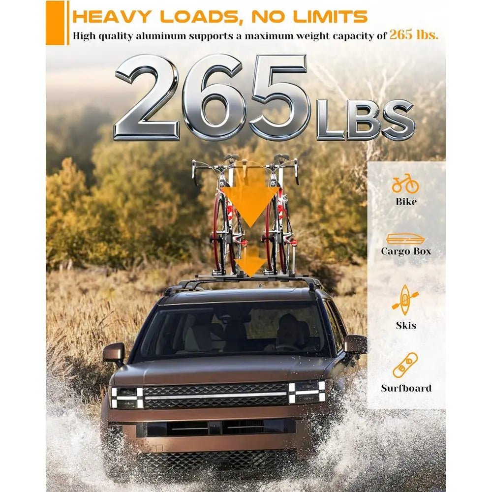 350 lbs Capacity Lockable Roof Rack Bars for 2024 - 2026 Models - Luggage Carrier, Bike, Ski, and Surfboard Compatible - Firu Total Sales