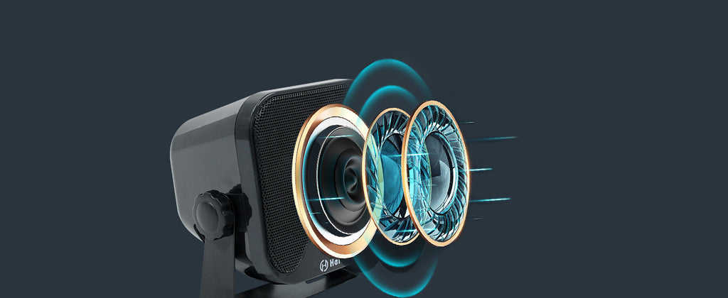 Herdio 4'' 240W 4PCS Bluetooth Golf Cart Speakers Waterproof Marine Speakers For Outdoor Boat ATV UTV Jeep Courtyard Powersports