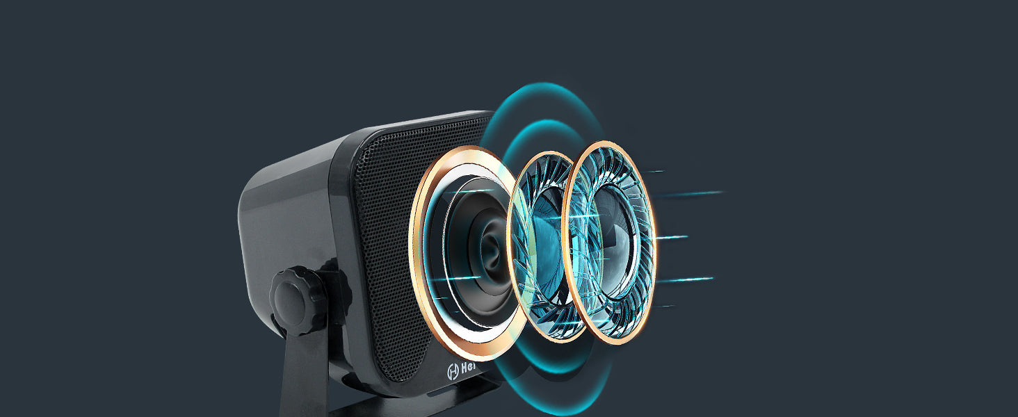 Herdio 4'' 240W 4PCS Bluetooth Golf Cart Speakers Waterproof Marine Speakers For Outdoor Boat ATV UTV Jeep Courtyard Powersports