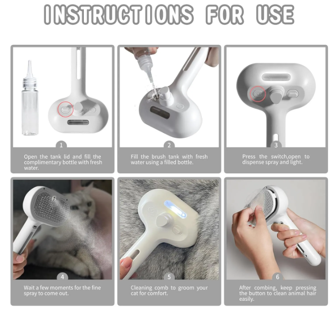Pet Hair Spray Brush - Firu Total Sales