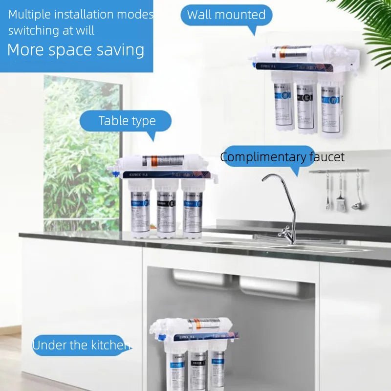 5 Stages Water Purifier Filter Household Kitchen Ultrafiltration Water Purifier Filter Water Purification System With Tap filter - Firu Total Sales
