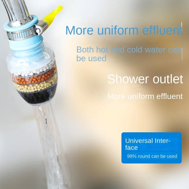 6 Layers Water Filter Tap Purifier Medical Stone Coconut Charcoal Nozzle For Faucet Kitchen Accessories Household Water Filter - Firu Total Sales