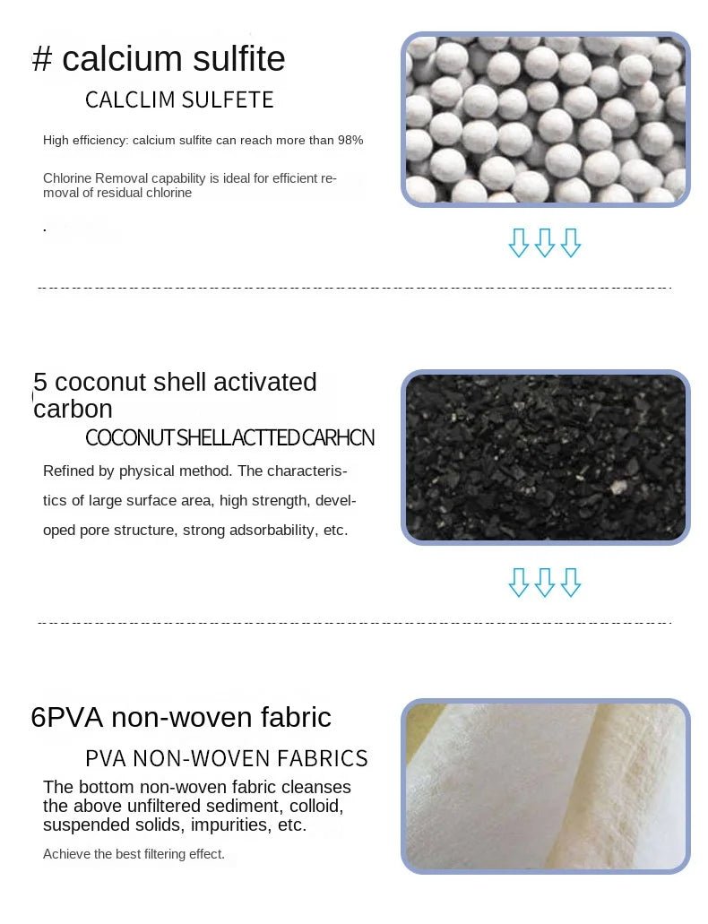 6 Layers Water Filter Tap Purifier Medical Stone Coconut Charcoal Nozzle For Faucet Kitchen Accessories Household Water Filter - Firu Total Sales