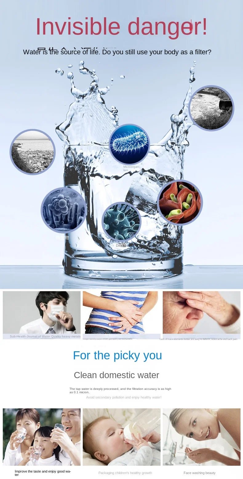 6 Layers Water Filter Tap Purifier Medical Stone Coconut Charcoal Nozzle For Faucet Kitchen Accessories Household Water Filter - Firu Total Sales