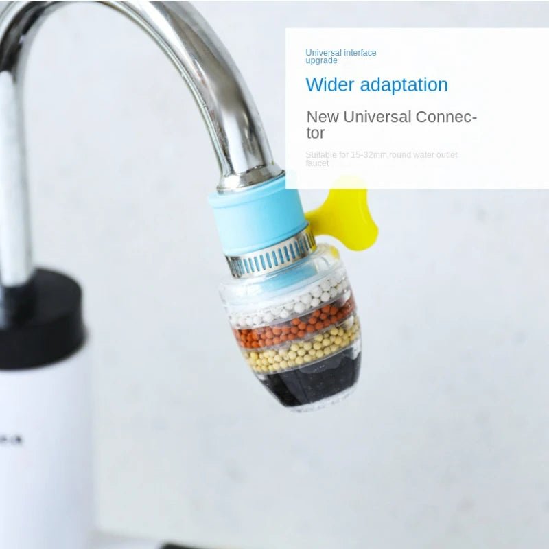 6 Layers Water Filter Tap Purifier Medical Stone Coconut Charcoal Nozzle For Faucet Kitchen Accessories Household Water Filter - Firu Total Sales