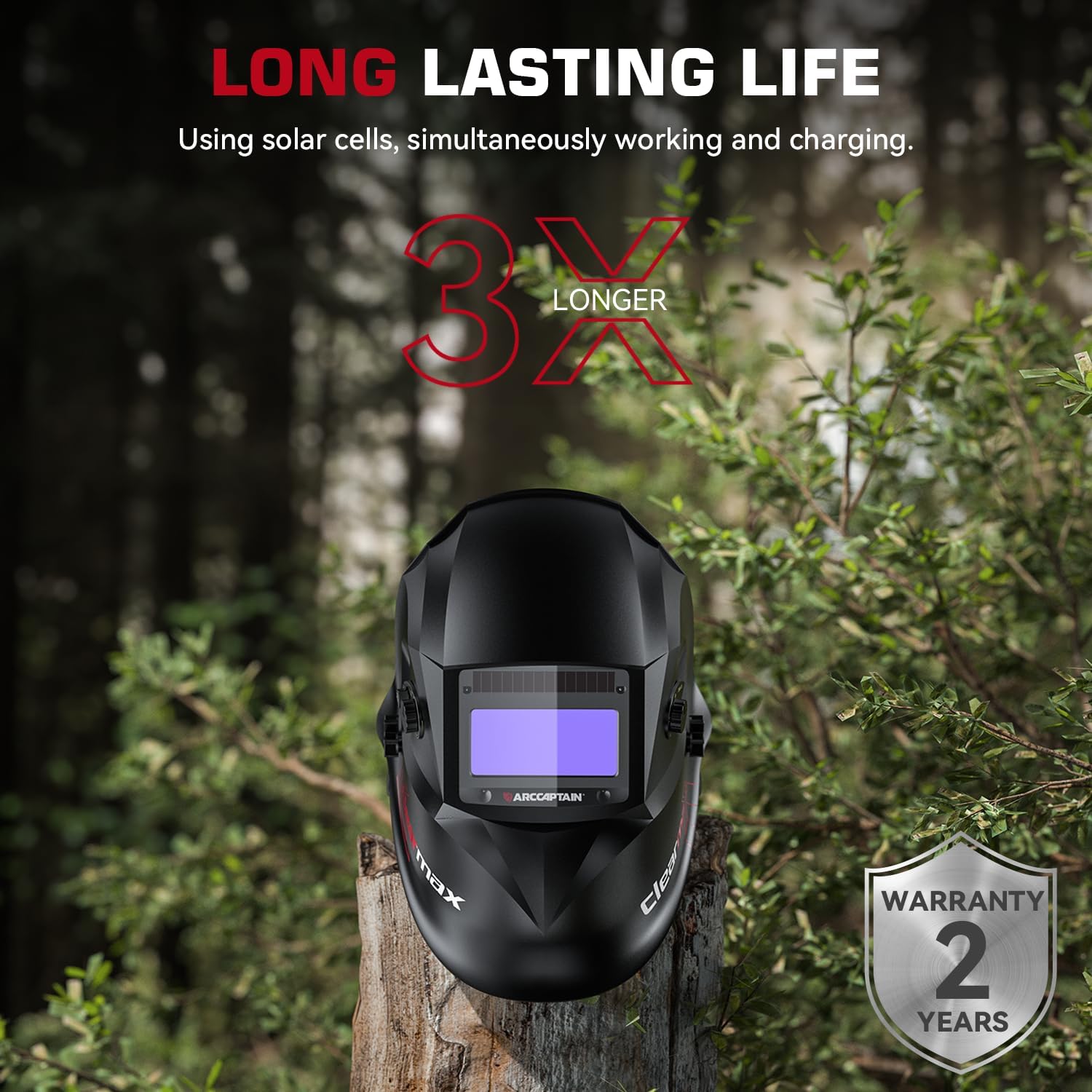 ARCCAPTAIN Auto Darkening Welding Helmet Nylon Welder Mask Large View True Color DIN4 1/1/1/1 Soldering Mask for TIG MIG MMA CUT