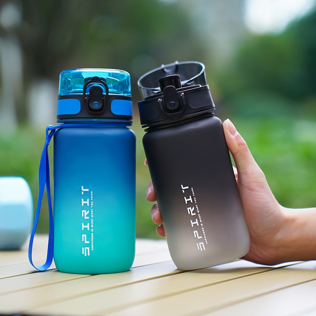 500ml/650ml Gradient Sports Water Bottle with Time Marker - Leak-Proof, Durable PC Material for Cycling, Running & Fitness