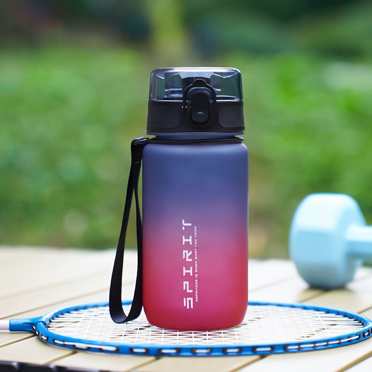 500ml/650ml Gradient Sports Water Bottle with Time Marker - Leak-Proof, Durable PC Material for Cycling, Running & Fitness