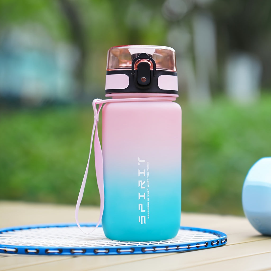 500ml/650ml Gradient Sports Water Bottle with Time Marker - Leak-Proof, Durable PC Material for Cycling, Running & Fitness