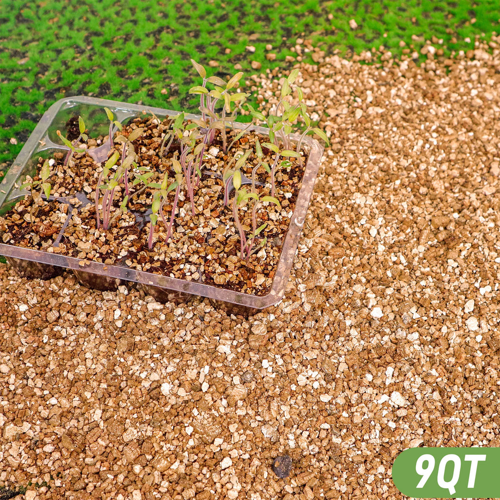 9QT Horticultural Vermiculite, Coarse Vermiculite Grade for Potted Plants & Gardening