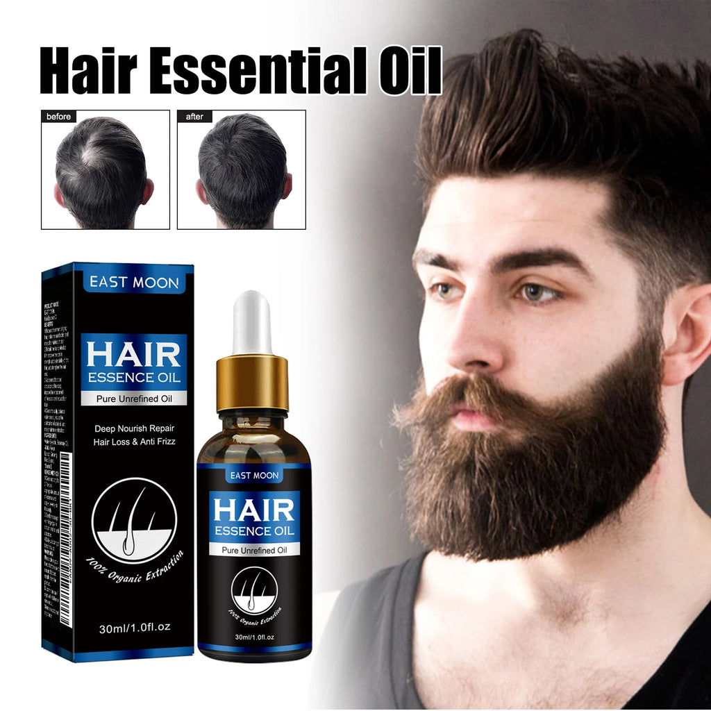 East Moon 30ml Men Hair Essence Strengthens Hair Roots Nourishes Moisturizes Scalp Fast-Absorbing, Promotes Thicker
