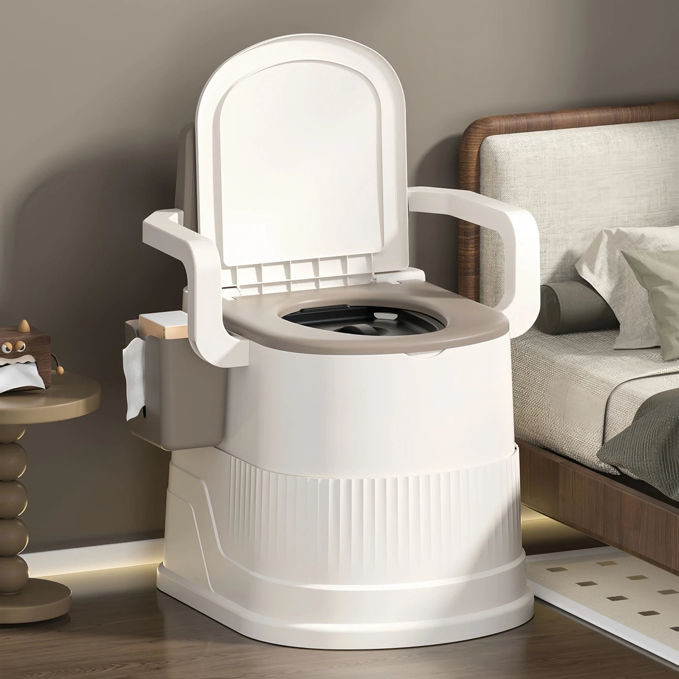 ortable Travel Toilet Chair for Adults - Odor-proof, Easy-to-Clean Sanitary Camping Toilet with Handrails, Backrest, Lid, and Toilet Stand - Ideal for Tents, RVs, Sea Fishing, Outdoor Adventures, and Hiking