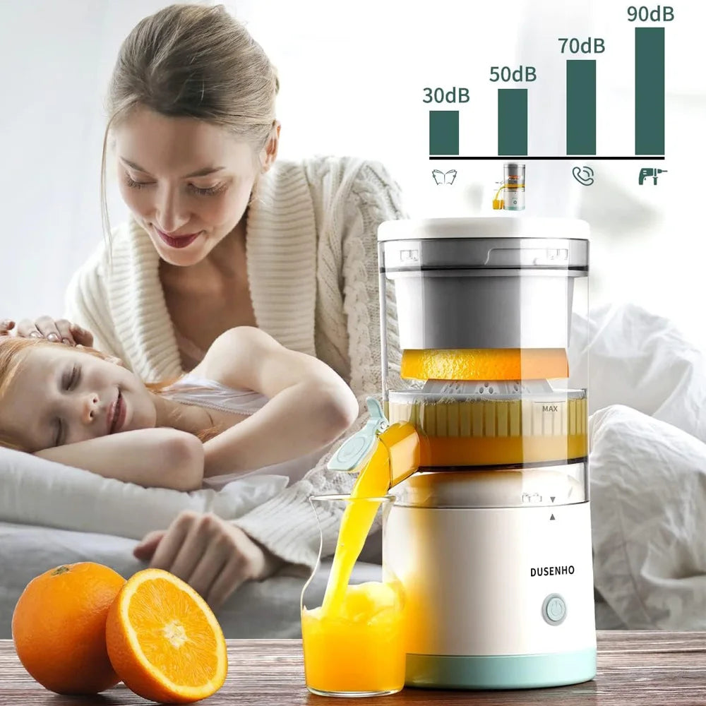Rechargeable Electric Juicer Portable Citrus Squeezer USB Charging Orange Lemon Kiwi Grapefruit with Cleaning Brush Fresh Juice