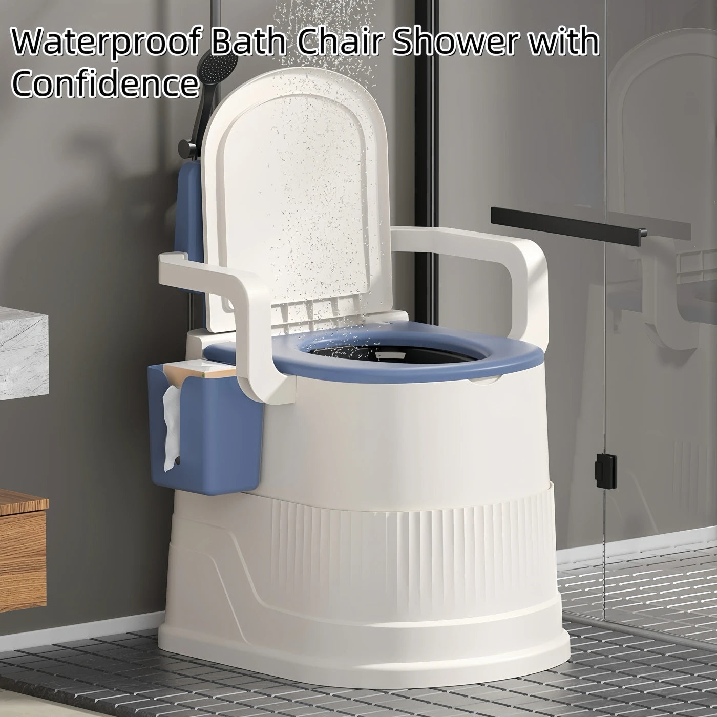 ortable Travel Toilet Chair for Adults - Odor-proof, Easy-to-Clean Sanitary Camping Toilet with Handrails, Backrest, Lid, and Toilet Stand - Ideal for Tents, RVs, Sea Fishing, Outdoor Adventures, and Hiking