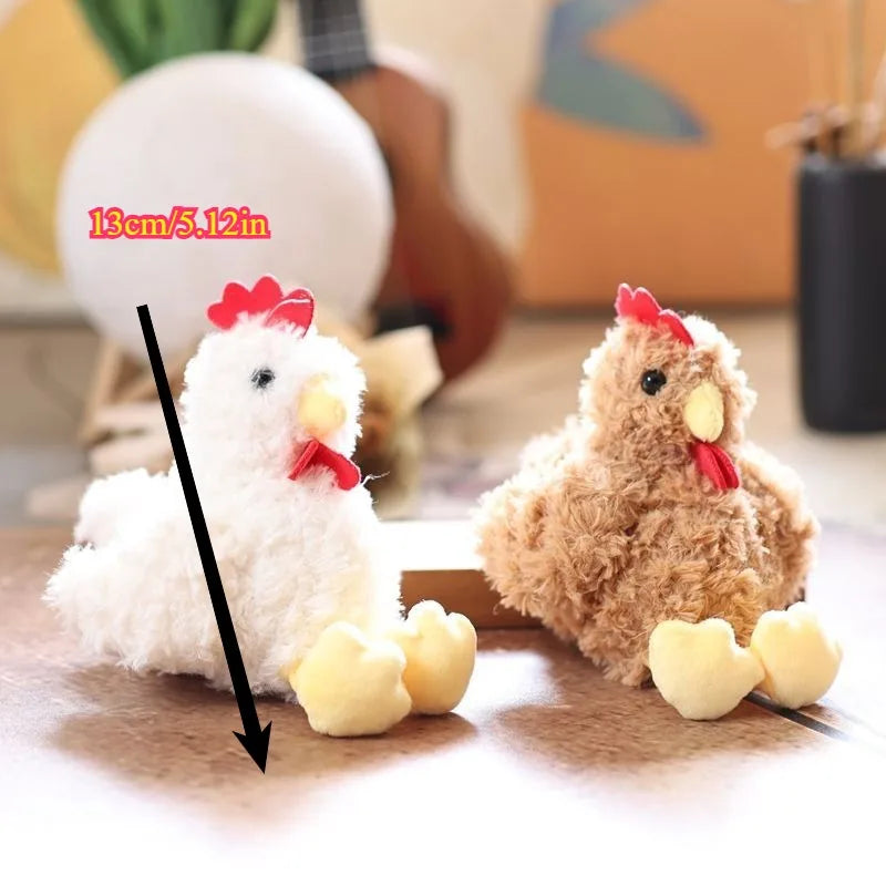 A cute plush little rooster pendant keychain bag hanger, a creative rooster pendant accessory, a cute animal keychain, a mini ro
