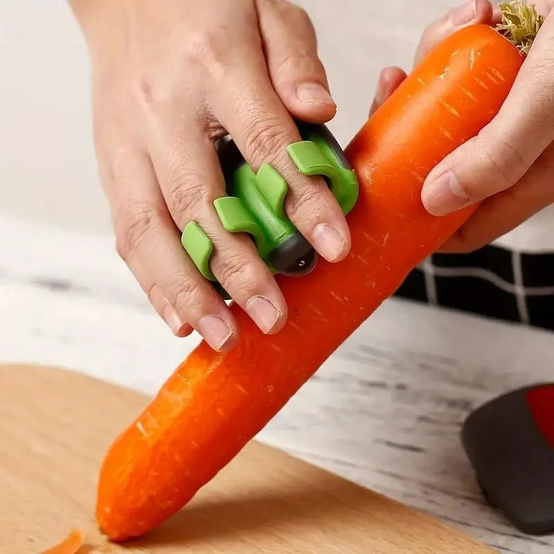 1/2 Easy and Convenient Black Green Peeler, Sharp Blade, Non Slip Grip, Suitable for Kitchen and Camping