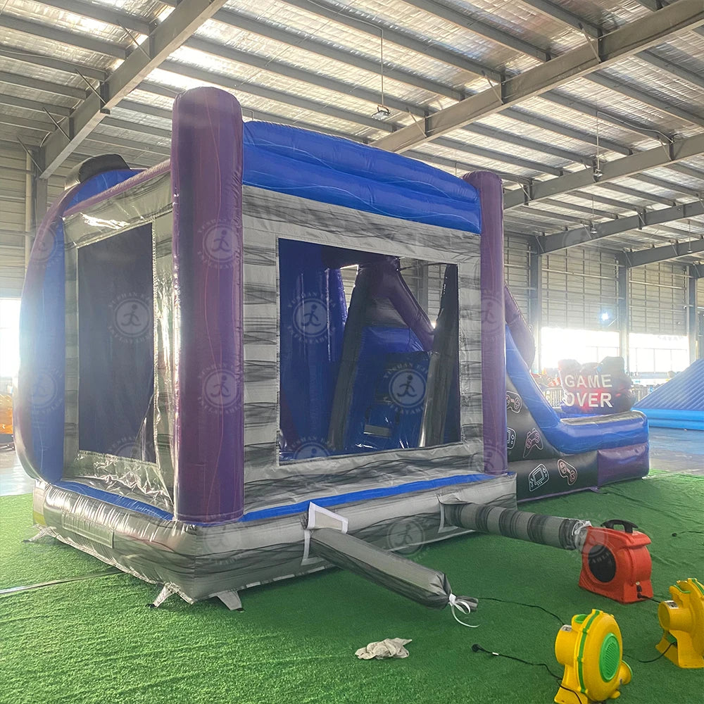 Castillo Inflable 26ft Tema Videojuegos | Tobogán de Agua | Fiestas Infantiles 🎮 - Firu Total Sales