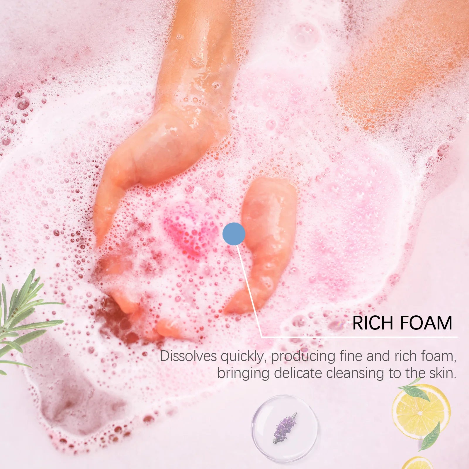 Jaysuing 30gx6pcs Bubble Bath Bombs Aroma Exfoliating Relief Relaxing Aromatherapy Body Wash Cleansing Floral Scent Bombs Shower