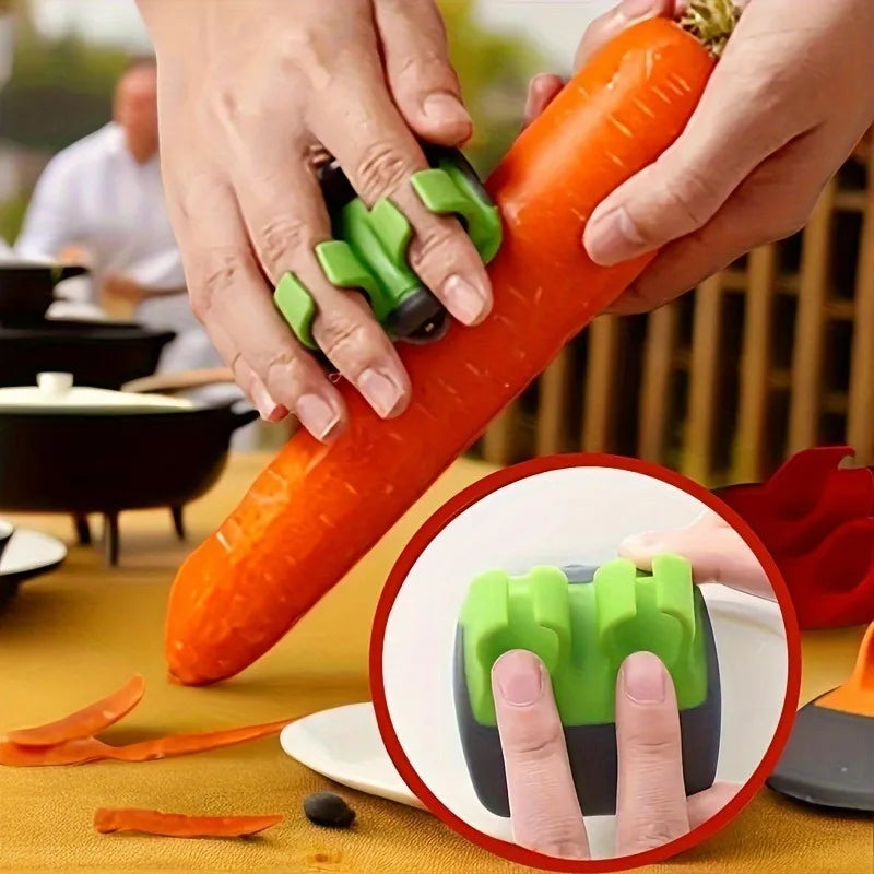 1/2 Easy and Convenient Black Green Peeler, Sharp Blade, Non Slip Grip, Suitable for Kitchen and Camping