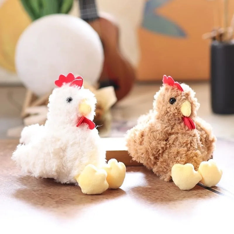 A cute plush little rooster pendant keychain bag hanger, a creative rooster pendant accessory, a cute animal keychain, a mini ro