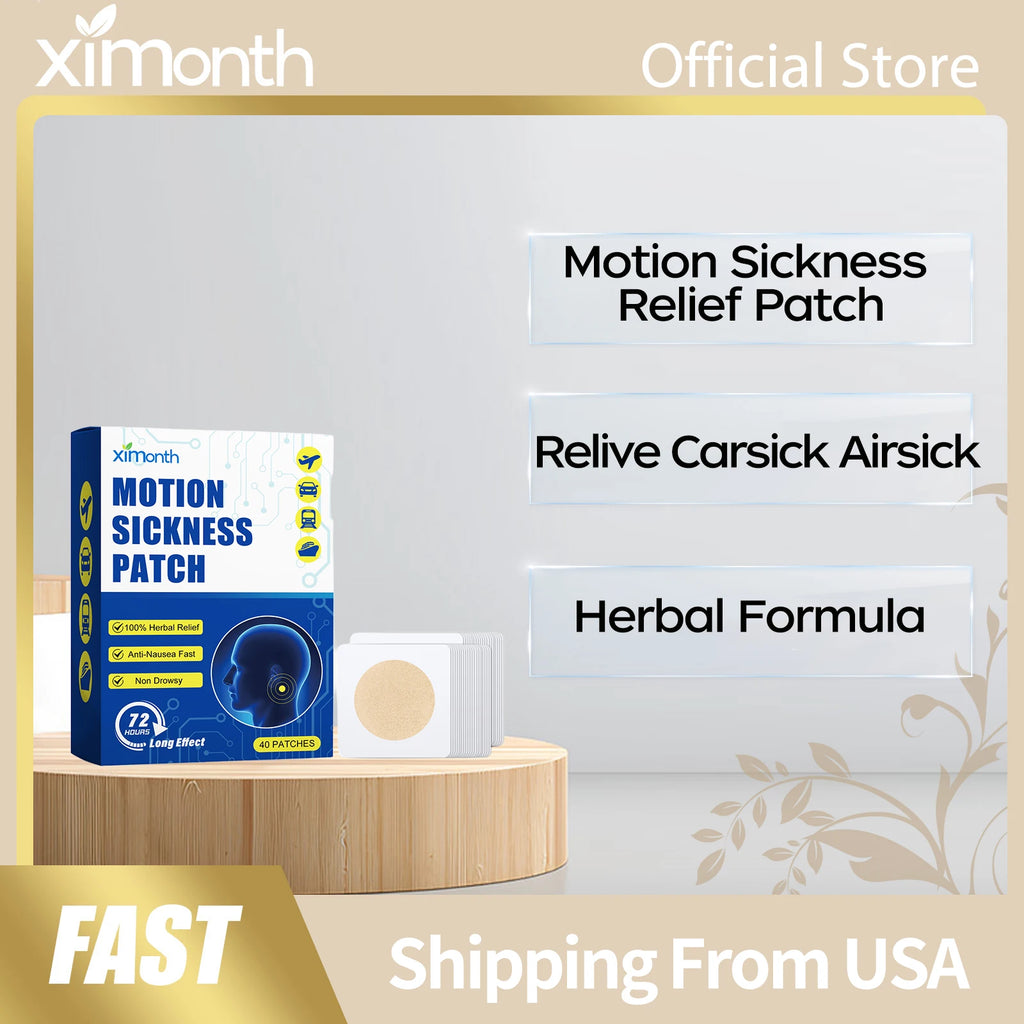 Herbal Motion Sickness Patch Effective Ease Carsick Airsick Suitable Travel Trip Comfortable Use Motion Sickness Relief Sticker