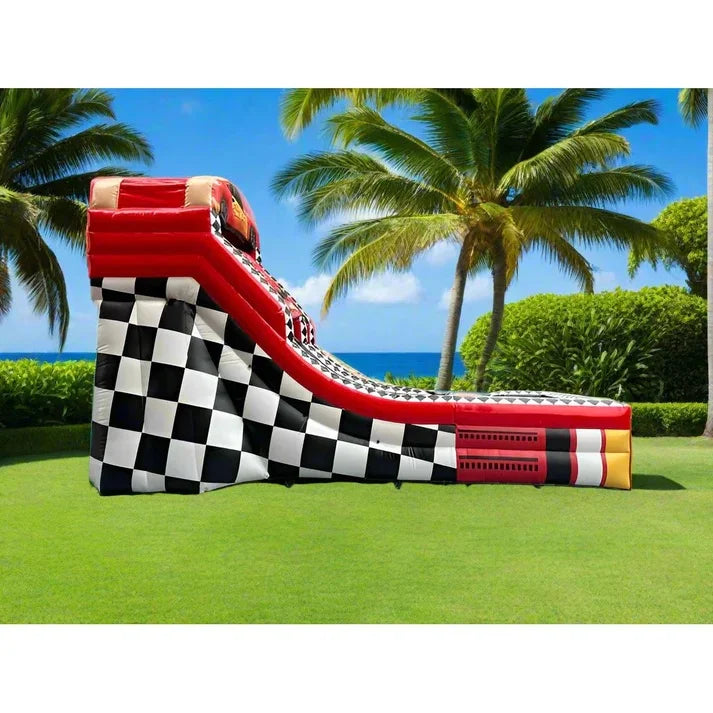 Resbaladero Inflable Comercial 14.5 FT | Tema Carreras | Mojado y Seco | Niños y Adultos 🏎️ - Firu Total Sales