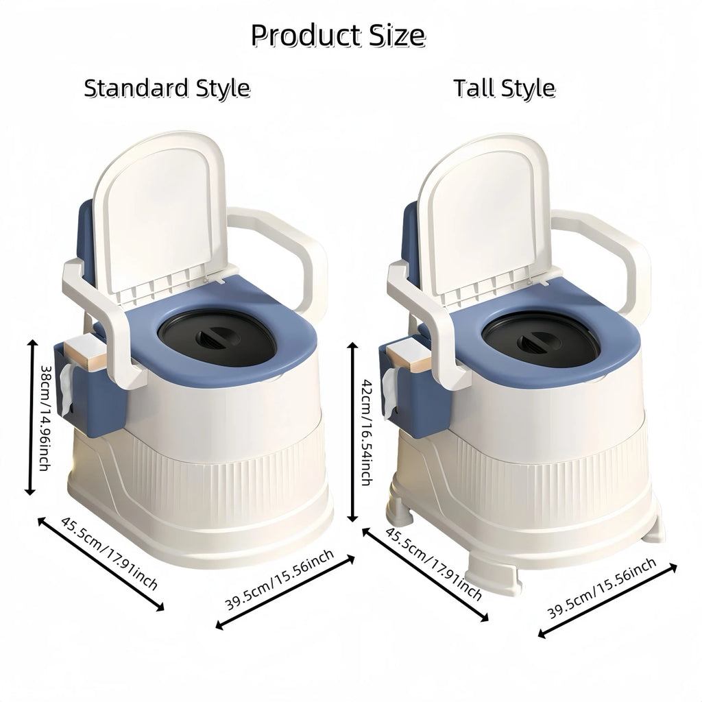 ortable Travel Toilet Chair for Adults - Odor-proof, Easy-to-Clean Sanitary Camping Toilet with Handrails, Backrest, Lid, and Toilet Stand - Ideal for Tents, RVs, Sea Fishing, Outdoor Adventures, and Hiking