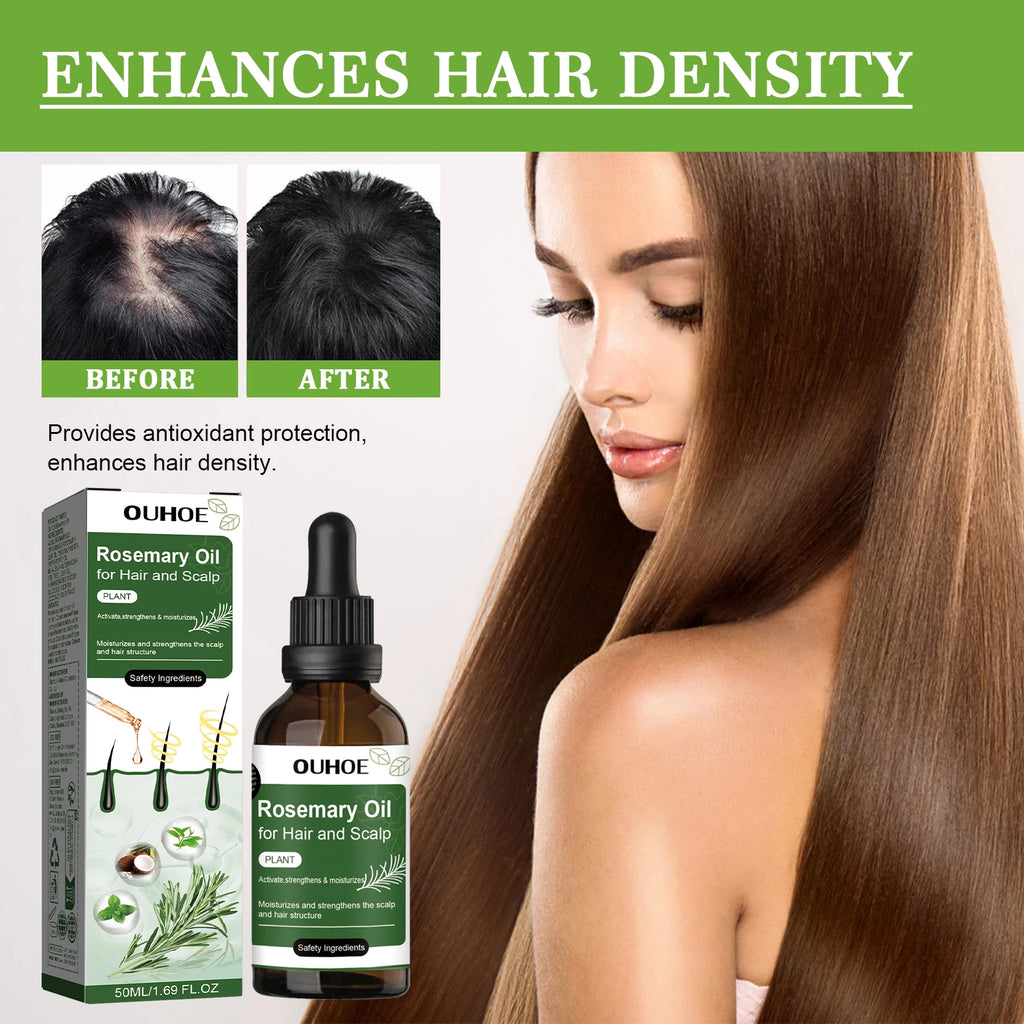 Rosemary Hair Oil Anti Hair Loss Stimulate Hair Growth Nourishing Scalp Strengthen Follicles Purify Scalp Restore Shine Hair Oil