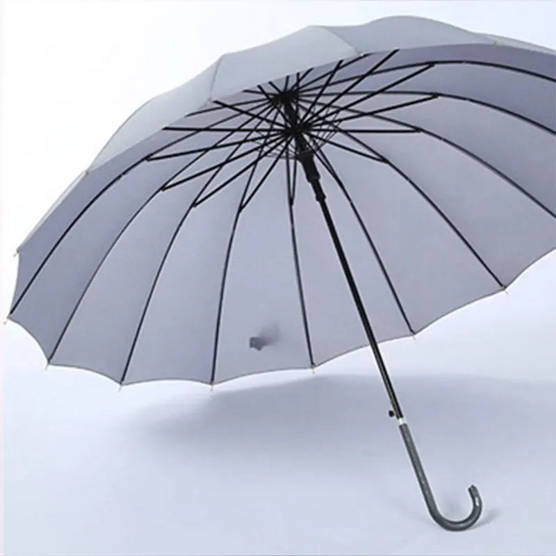 16-Year-Old Pastel-Colored Long Umbrella, Waterproof, Large, Sturdy, Long-Handled Umbrella.