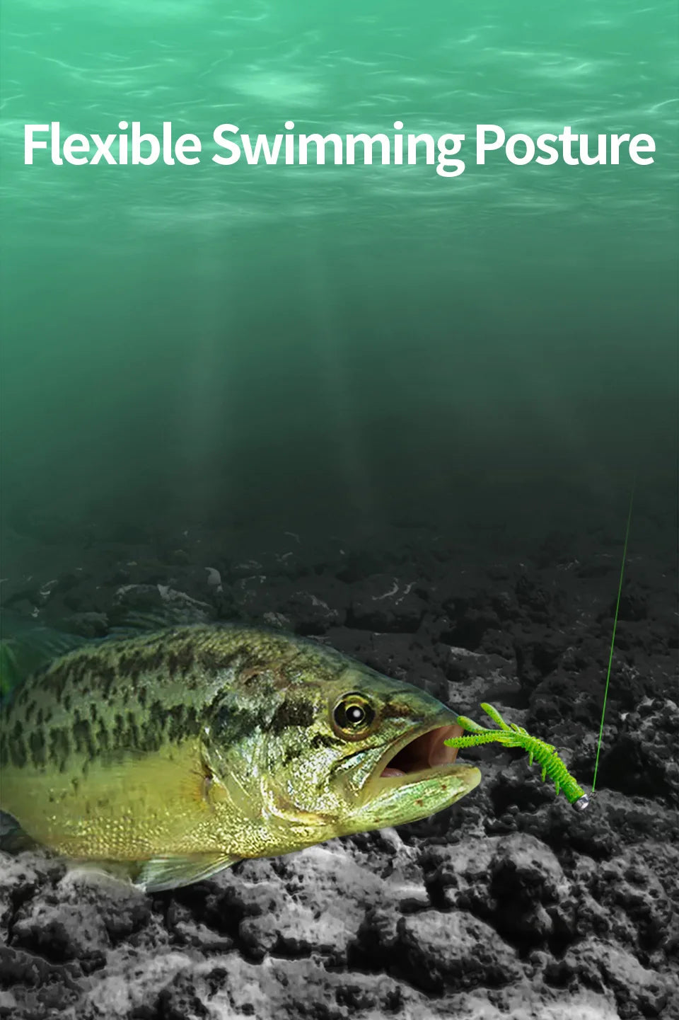 LINNHUE Camarón Silicona Flotante | NED Rig | Swimbait | Con Atrayente | Pesca Mar y Lago - Firu Total Sales