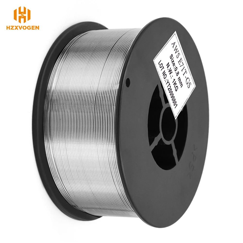 HZXVOGEN 0.8mm 1KG Flux Cored Welding Wire Gasless MIG Wire Carbon Steel Welding Iron Welding Welder Accessories for Soldering