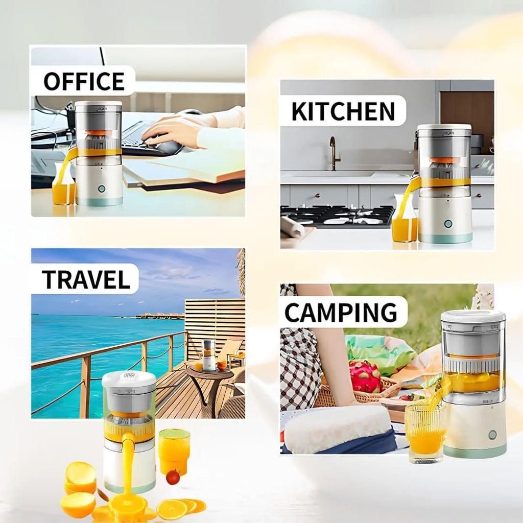 Rechargeable Electric Juicer Portable Citrus Squeezer USB Charging Orange Lemon Kiwi Grapefruit with Cleaning Brush Fresh Juice