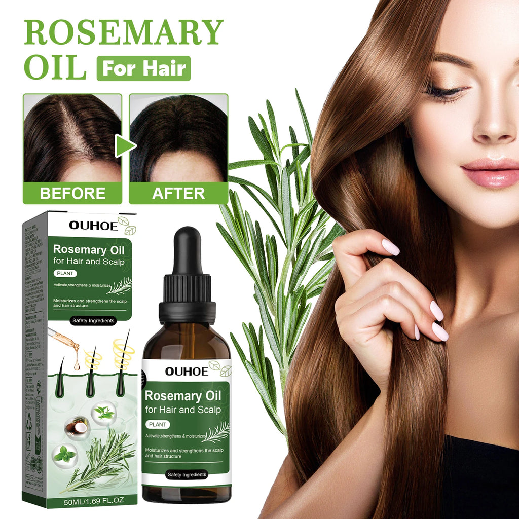 Rosemary Hair Oil Anti Hair Loss Stimulate Hair Growth Nourishing Scalp Strengthen Follicles Purify Scalp Restore Shine Hair Oil