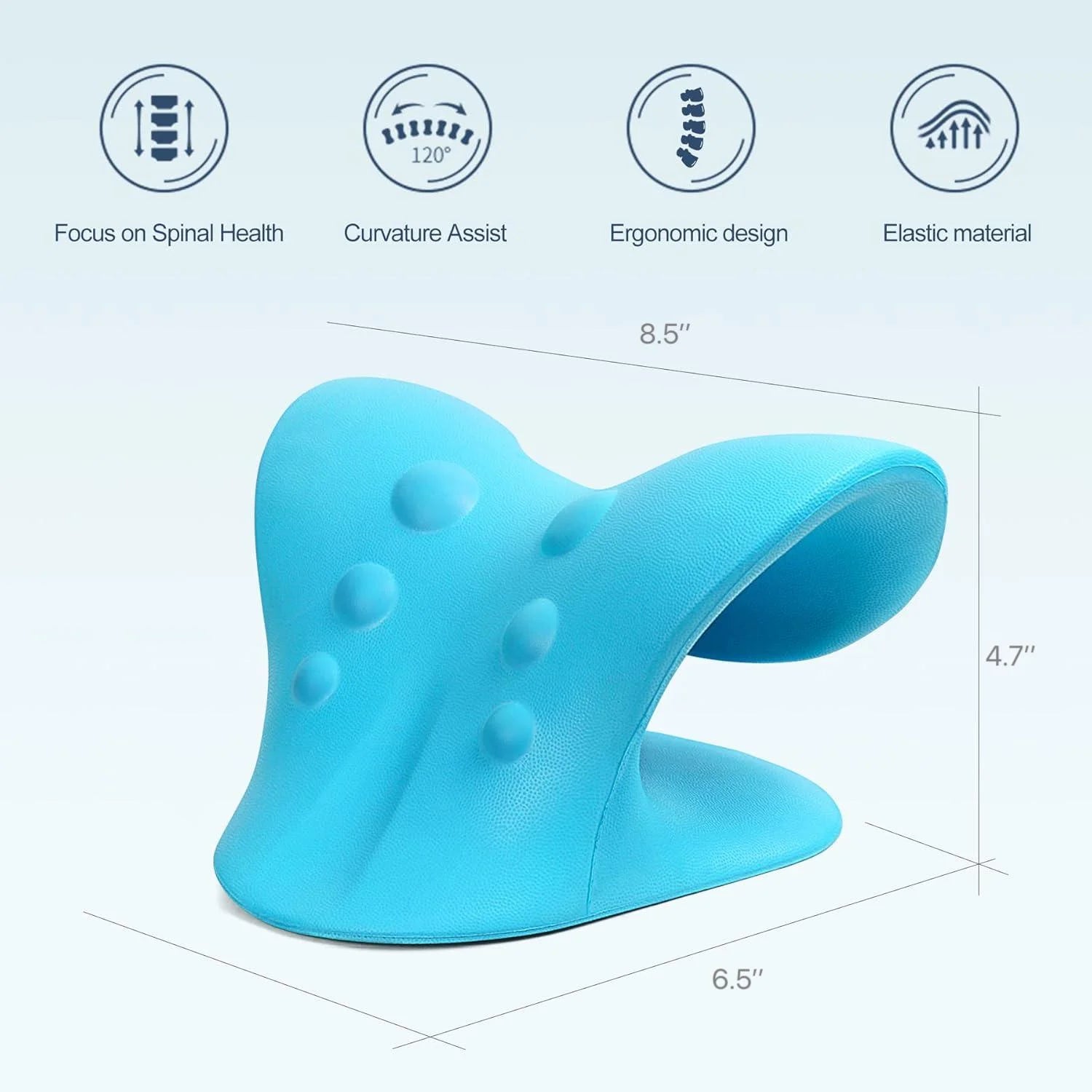 Chiropractic Pillow Neck Relaxer Cervical Traction Device TMJ Pain Relief Spine Alignment Shoulder Support for Comfortable Sleep