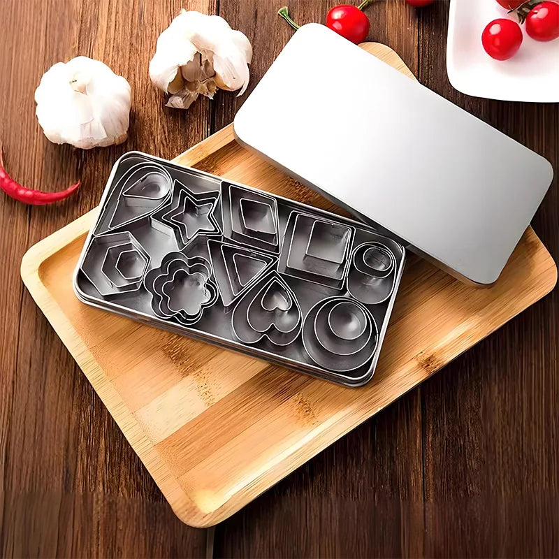 Set Cortadores de Galletas Acero Inoxidable | Formas Geométricas | Apto Lavavajillas 🍪
