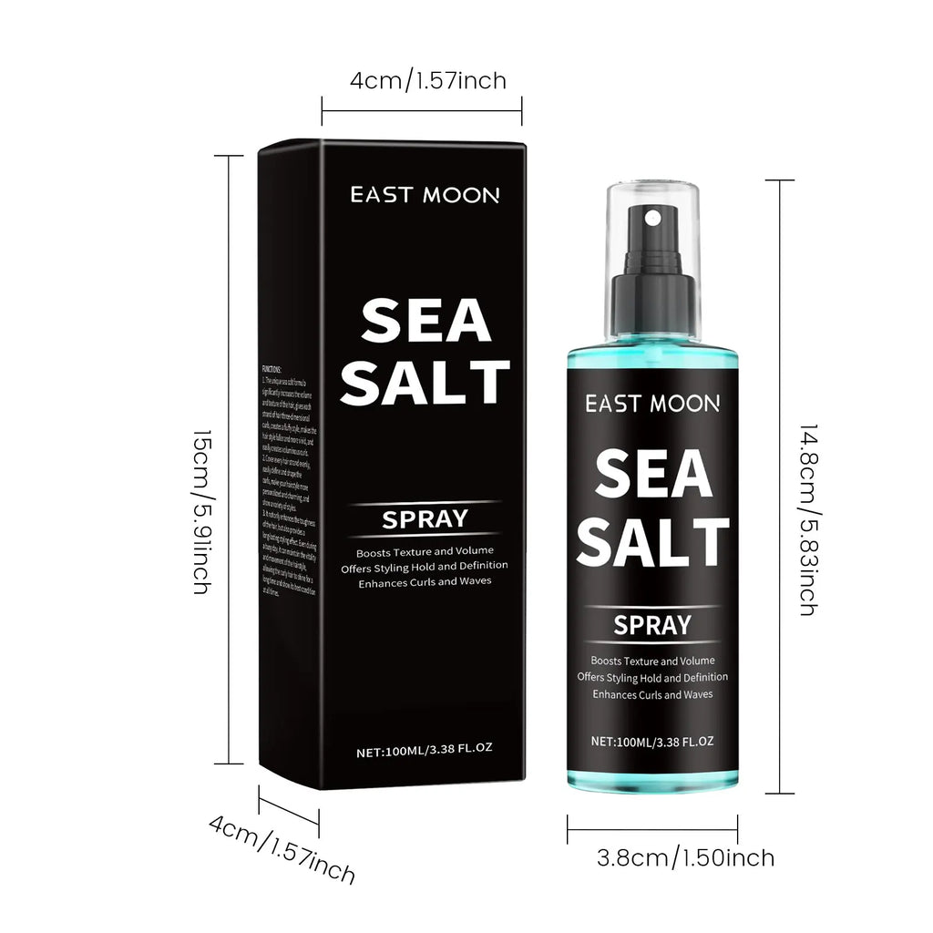 100ML Sea Salt Hair Curling Spray Long Lasting Styling Elastic Hair Conditioner Refreshing Curl Defining Lazy Hair Styling Mist