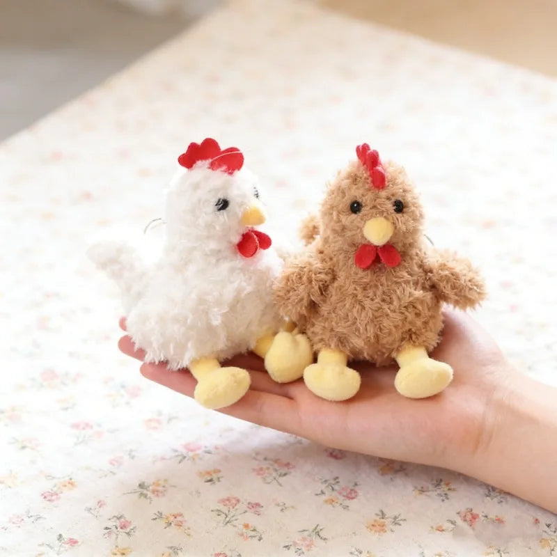 A cute plush little rooster pendant keychain bag hanger, a creative rooster pendant accessory, a cute animal keychain, a mini ro