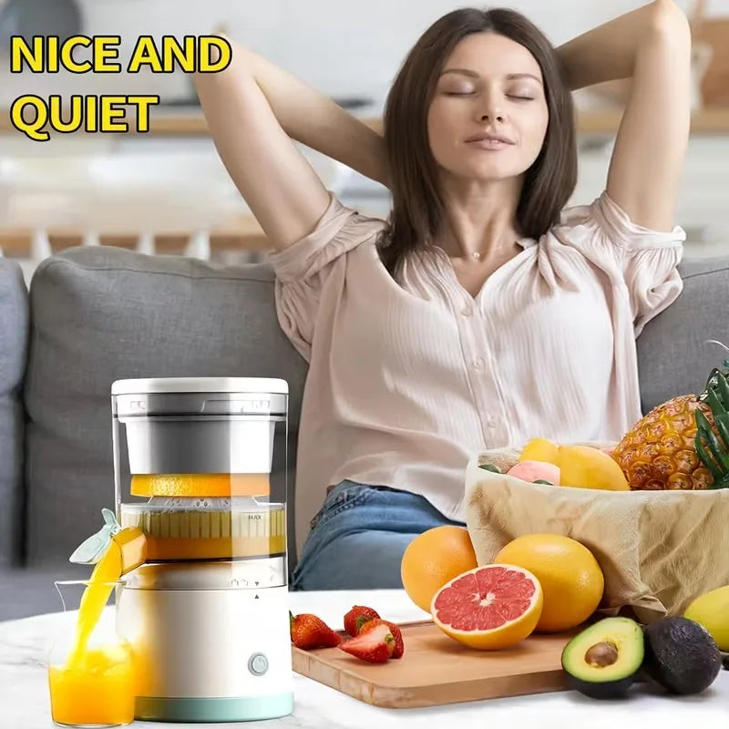 Rechargeable Electric Juicer Portable Citrus Squeezer USB Charging Orange Lemon Kiwi Grapefruit with Cleaning Brush Fresh Juice