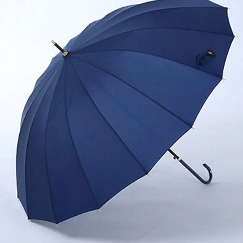 16-Year-Old Pastel-Colored Long Umbrella, Waterproof, Large, Sturdy, Long-Handled Umbrella.