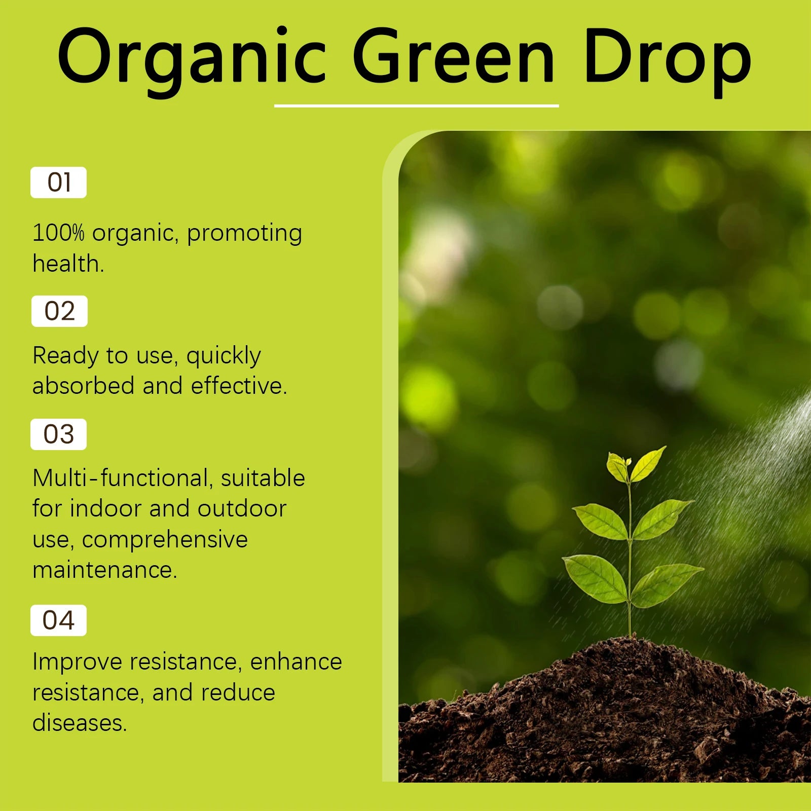 100ML Organic Plant Growth Liquid Solution Boosts Root Growth Enhance Nutrient-Rich Fertilizer for Potted Greens, Lawn & Flowers