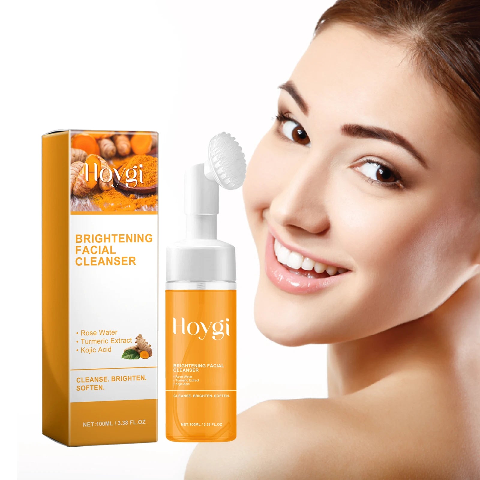 Turmeric Cleansing Milk Blackhead Keratin Remove Oil Control Shrink Pores Reduce Acne Scars Hydrate Moisturize Facial Cleanser