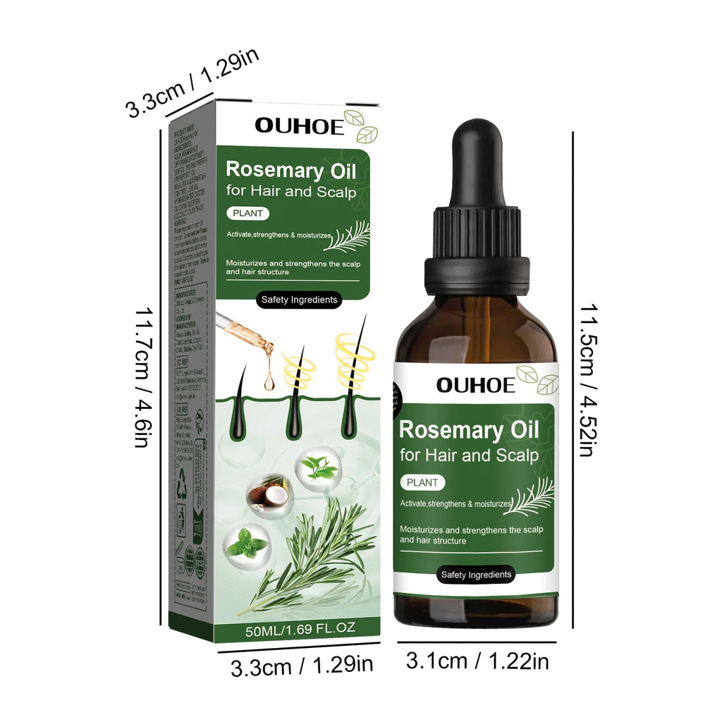 Rosemary Hair Oil Anti Hair Loss Stimulate Hair Growth Nourishing Scalp Strengthen Follicles Purify Scalp Restore Shine Hair Oil