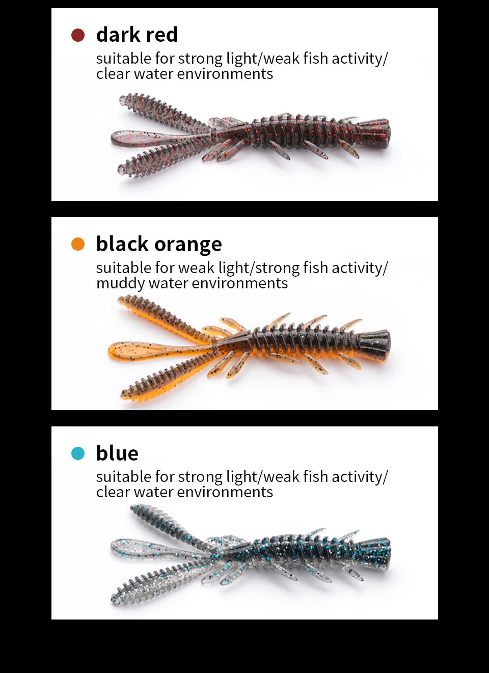 LINNHUE Camarón Silicona Flotante | NED Rig | Swimbait | Con Atrayente | Pesca Mar y Lago - Firu Total Sales